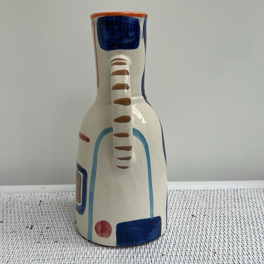 Hand painted clay Jug Pitcher by LRNCE Picasso-Vibes - Picture 2 of 5